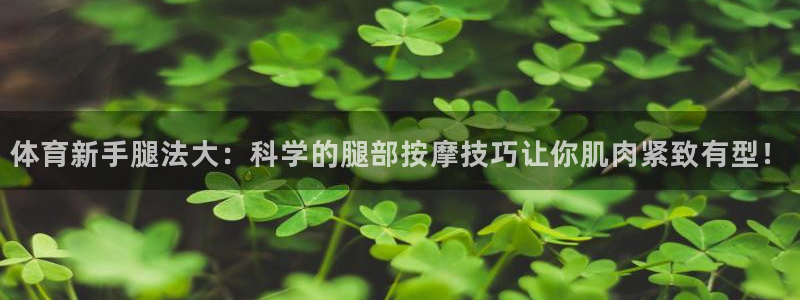 球迷体育能看NBA吗：体育新手腿法大：科学的腿部按摩技巧让你肌肉紧致有型！